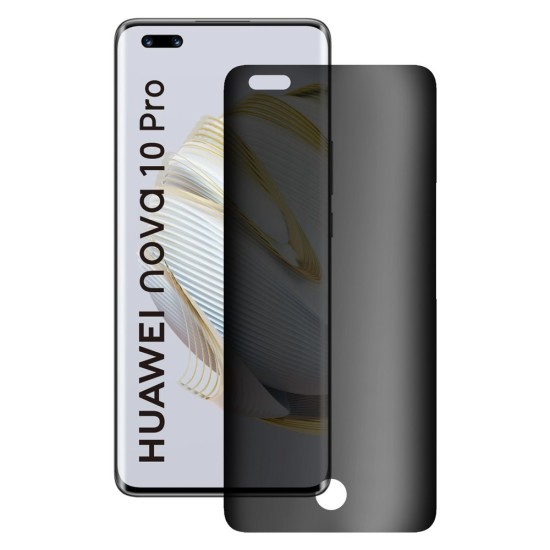 Folie sticla UV privacy SILKASE pentru Huawei Nova 10 Pro, Full Glue, Full display, negru (Nova 10 Pro, F5371) by www.silkase.ro
