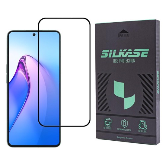 Folie sticla SILKASE pentru OPPO Reno 8 Pro, Full Glue, Full display, negru (Reno8 Pro, F5382) by www.silkase.ro