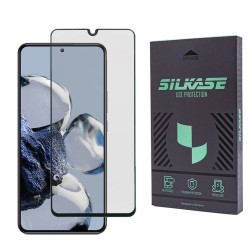 Folie sticla mata SILKASE pentru Xiaomi 12T Pro, Full Glue, Full display, negru