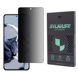Folie sticla privacy SILKASE pentru Xiaomi 12T Pro, Full Glue, Full display, negru