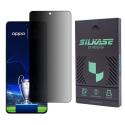 Folie sticla privacy SILKASE pentru OPPO Reno 8 Pro, Full Glue, Full display, negru