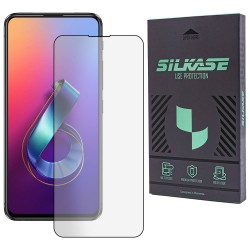 Folie sticla mata SILKASE pentru Asus Zenfone 6, Full Glue, Full display, negru