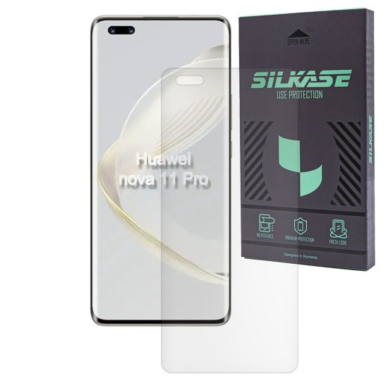 Folie sticla UV mata SILKASE pentru Huawei Nova 11 pro, Full Glue, Full display, transparenta (Nova 11 Pro, F5900) by www.silkase.ro