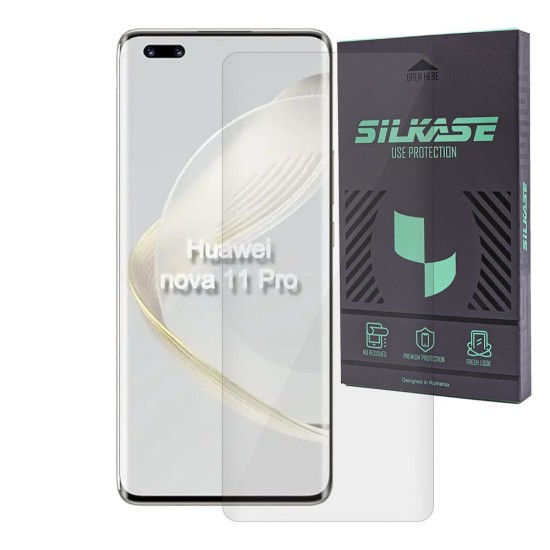 Folie sticla UV SILKASE pentru Huawei 11 pro, Full Glue, Full display, transparenta (SILKASE, Folii telefoane) by www.silkase.ro Folie sticla UV SILKASE pentru Huawei 11 pro, Full Glue, Full display, transparenta (Nova 11 Pro, F5903) by www.silkase.ro