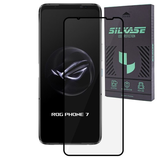Folie sticla SILKASE pentru Asus Rogphone 7, Full Glue, Full display, negru (SILKASE, Folii telefoane) by www.silkase.ro Folie sticla SILKASE pentru Asus Rogphone 7, Full Glue, Full display, negru (ROG Phone 7, F5904) by www.silkase.ro