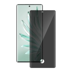 Folie sticla UV privacy SILKASE pentru Honor 70, Fingerprint, Full Glue, Full display, negru