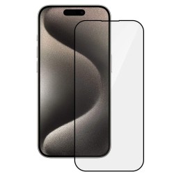Folie sticla SILKASE pentru Apple iPhone 15 Pro, Full Glue, Full display, negru