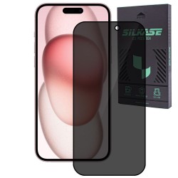 Folie sticla privacy SILKASE pentru Apple iPhone 15 Plus, Full Glue, Full display, negru Folie sticla privacy SILKASE pentru Apple iPhone 15 Plus, Full Glue, Full display, negru