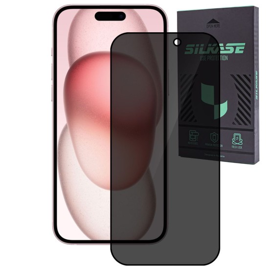 Folie sticla privacy SILKASE pentru Apple iPhone 15 Plus, Full Glue, Full display, negru (SILKASE, iPhone 15 Plus) by www.silkase.ro Folie sticla privacy SILKASE pentru Apple iPhone 15 Plus, Full Glue, Full display, negru (iPhone 15 Plus, F6200) by www.silkase.ro