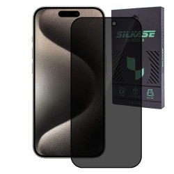 Folie sticla privacy SILKASE pentru Apple iPhone 15 Pro, Full Glue, Full display, negru Folie sticla privacy SILKASE pentru Apple iPhone 15 Pro, Full Glue, Full display, negru