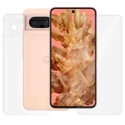 Set 2 folii Mix SILKASE pentru Google Pixel 8, folie fata lucioasa si folie spate mata, protectie telefon, silicon regenerabil