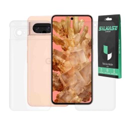 Set 2 folii Mix SILKASE pentru Google Pixel 8, folie fata lucioasa si folie spate mata, protectie telefon, silicon regenerabil