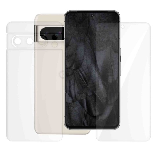 Set 2 folii Mix SILKASE pentru Google Pixel 8 Pro, folie fata lucioasa si folie spate mata, protectie telefon, silicon regenerabil (SILKASE, Telefoane Google) by www.silkase.ro Set 2 folii Mix SILKASE pentru Google Pixel 8 Pro, folie fata lucioasa si folie spate mata, protectie telefon, silicon regenerabil (Telefoane Google, F6220) by www.silkase.ro