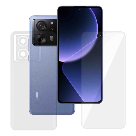 Set 2 folii Mix SILKASE pentru Xiaomi 13T, folie fata lucioasa si folie spate mata, protectie telefon, silicon regenerabil (SILKASE, Set Folii Lucioase) by www.silkase.ro Set 2 folii Mix SILKASE pentru Xiaomi 13T, folie fata lucioasa si folie spate mata, protectie telefon, silicon regenerabil (13T, F6236) by www.silkase.ro