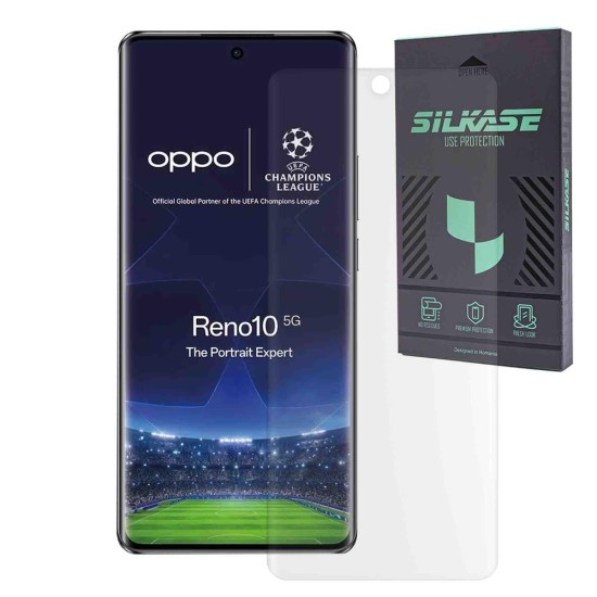 Folie sticla UV mata SILKASE pentru Oppo Reno 10, Full Glue, Full display, transparenta (SILKASE, Oppo) by www.silkase.ro Folie sticla UV mata SILKASE pentru Oppo Reno 10, Full Glue, Full display, transparenta (Reno10, F6248) by www.silkase.ro