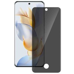 Folie sticla UV privacy SILKASE pentru Honor 90, Full Glue, Full display, negru