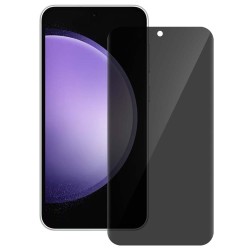 Folie sticla UV privacy SILKASE pentru Samsung Galaxy S23 FE, Full Glue, Full display, negru