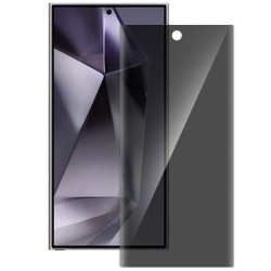 Folie sticla privacy SILKASE pentru Samsung Galaxy S24 Ultra, Full Glue, Full display, negru