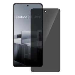 Folie sticla privacy SILKASE pentru Asus Zenfone 11 Ultra, Full Glue, Full display, negru