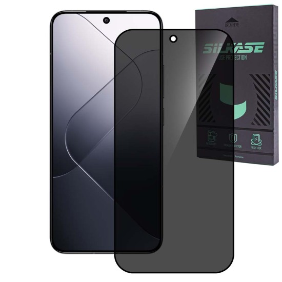 Folie sticla privacy SILKASE pentru Xiaomi 14, Full Glue, Full display, negru (SILKASE, Folii telefoane) by www.silkase.ro Folie sticla privacy SILKASE pentru Xiaomi 14, Full Glue, Full display, negru (Redmi A3, F6960) by www.silkase.ro