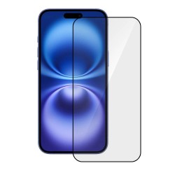 Folie sticla SILKASE pentru Apple iPhone 16 Plus, Full Glue, Full display, negru