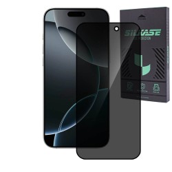 Folie sticla privacy SILKASE pentru Apple iPhone 16 Pro, Full Glue, Full display, negru Folie sticla privacy SILKASE pentru Apple iPhone 16 Pro, Full Glue, Full display, negru