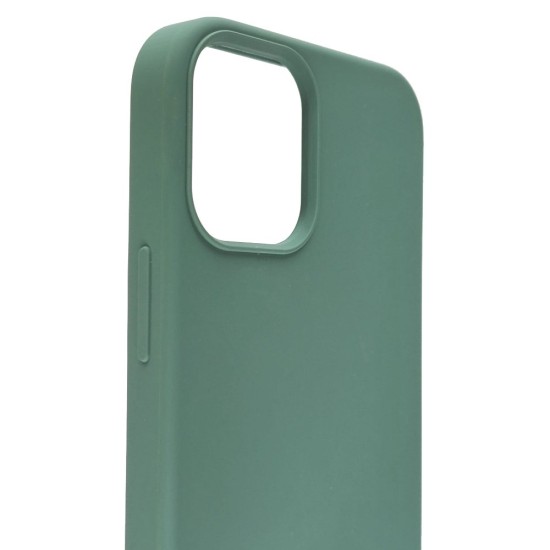 Husa compatibila cu Apple iPhone 12 Mini, SILKASE, magcase, culoare verde inchis, liquid silicon (iPhone 12 Mini, H0085) by www.silkase.ro