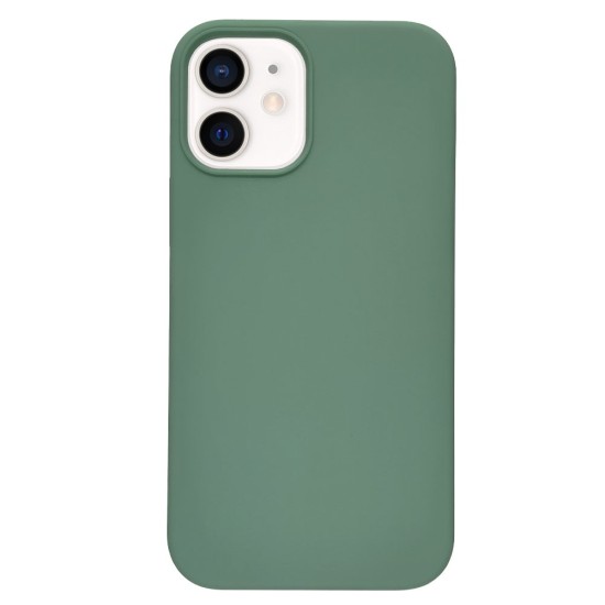 Husa compatibila cu Apple iPhone 12 Mini, SILKASE, magcase, culoare verde inchis, liquid silicon (iPhone 12 Mini, H0085) by www.silkase.ro