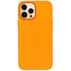 Husa compatibila cu Apple iPhone 12 Pro Max, SILKASE, magcase, culoare portocaliu, liquid silicon