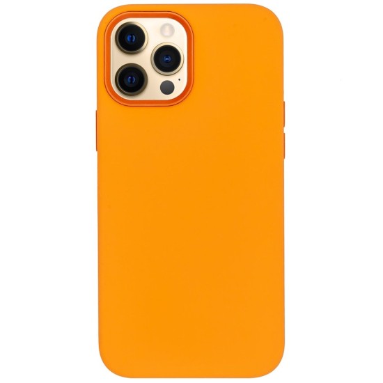 Husa compatibila cu Apple iPhone 12 Pro Max, SILKASE, magcase, culoare portocaliu, liquid silicon (iPhone 12 Pro Max, H0091) by www.silkase.ro