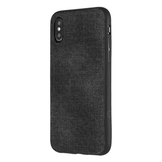 Husa Apple iPhone X XS, Fabric, culoare negru (, H0112) by www.silkase.ro
