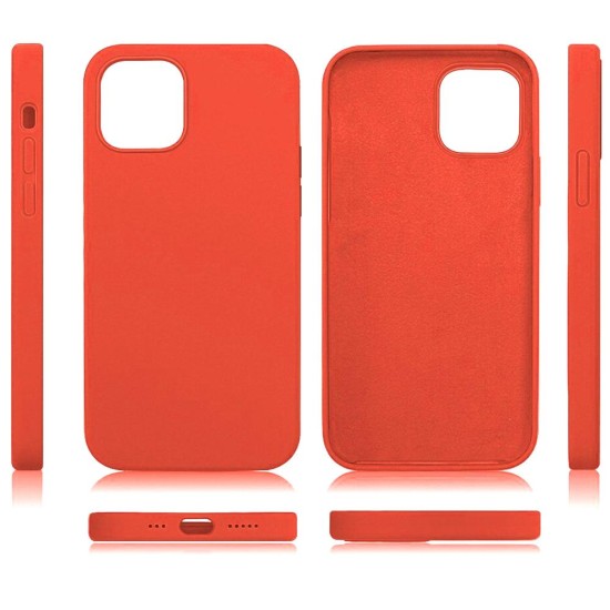 Husa pentru iPhone 12 Mini, SILKASE, culoare rosu, silicon (iPhone 12 Mini, H0154) by www.silkase.ro
