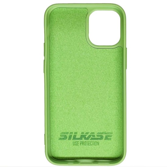 Husa pentru iPhone 12 Mini, SILKASE, culoare verde, silicon (iPhone 12 Mini, H0155) by www.silkase.ro