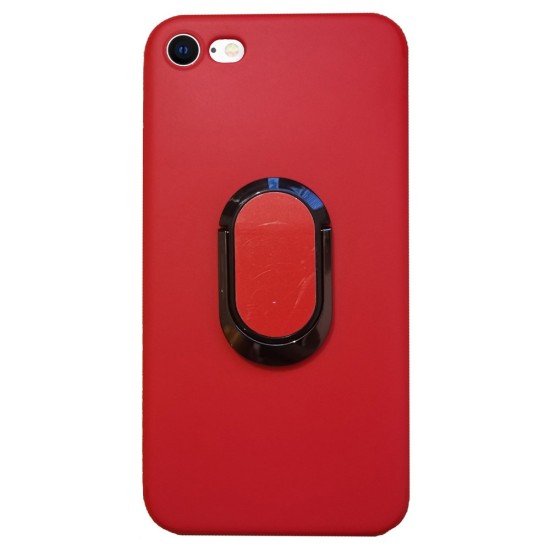 Husa pentru iPhone SE 2 2020, SILKASE Camera protection, culoare rosu, silicone (iPhone 7, H0185) by www.silkase.ro