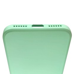 Husa compatibila cu iPhone SE 2020, SILKASE, square, culoare turcoaz, soft silicone Husa compatibila cu iPhone SE 2020, SILKASE, square, culoare turcoaz, soft silicone