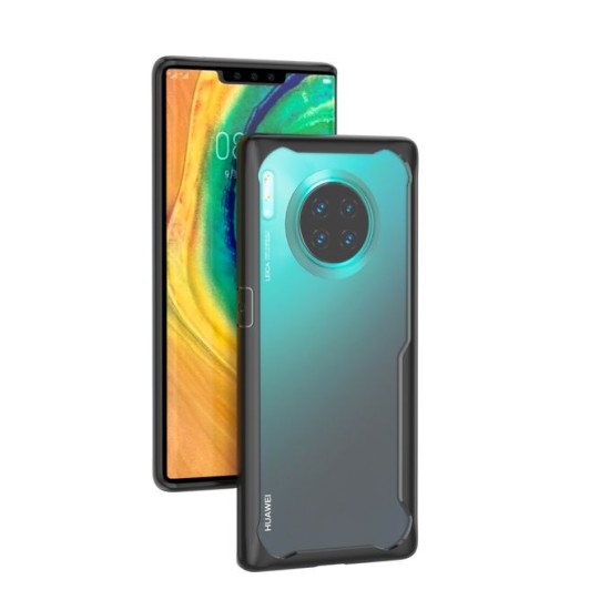 Husa Huawei Mate 30 Pro, SILKASE , cauciuc, culoare transparent / negru (, H0272) by www.silkase.ro