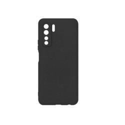 Husa compatibila cu Huawei P40 Lite 5G, SILKASE, culoare negru, soft silicone