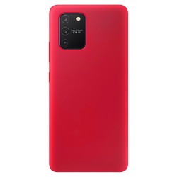 Husa Samsung S10 Lite, SILKASE Camera protection, culoare rosu, liquid silicone