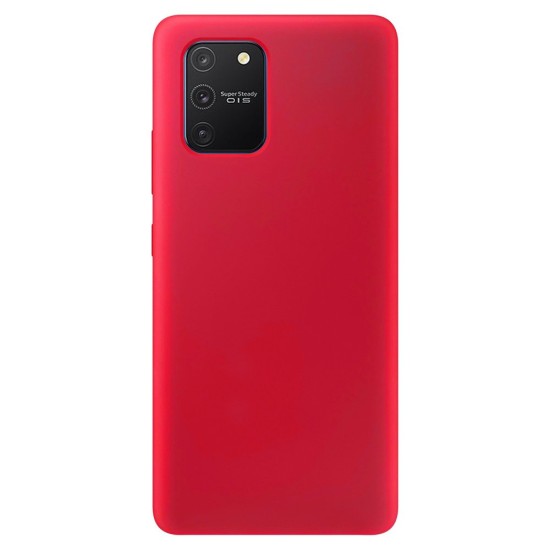 Husa Samsung S10 Lite, SILKASE Camera protection, culoare rosu, liquid silicone (Telefoane Samsung, H0424) by www.silkase.ro