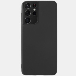 Husa compatibila cu Samsung S21 Ultra, SILKASE, culoare negru, soft silicon