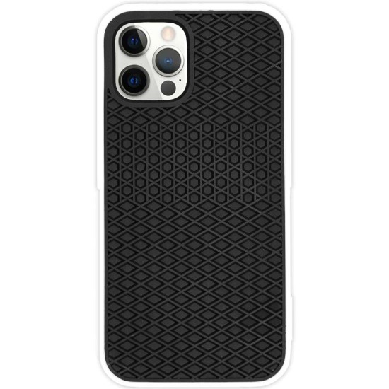 Husa waffle SILKASE pentru iPhone 12 Pro Max, cauciuc, culoare alb/negru (SILKASE, iPhone 12 Pro Max) by www.silkase.ro Husa waffle SILKASE pentru iPhone 12 Pro Max, cauciuc, culoare alb/negru (iPhone 12 Pro Max, H0617) by www.silkase.ro
