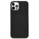 Husa waffle SILKASE pentru iPhone 12 Pro Max, cauciuc, culoare alb/negru (iPhone 12 Pro Max, H0617) by www.silkase.ro