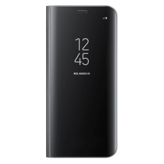Husa flip pentru Huawei Mate 20 Pro, SILKASE, culoare negru, clear view (Mate 20 Pro, H0655) by www.silkase.ro