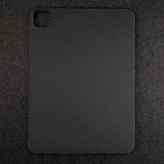 Husa carbon SILKASE pentru Apple iPad Pro 11", aramid kevlar, negru (Husa Kevlar, H0945) by www.silkase.ro