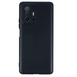 Husa SILKASE pentru Xiaomi 11T/ 11T Pro, silicon, protectie camera, negru Husa SILKASE pentru Xiaomi 11T/ 11T Pro, silicon, protectie camera, negru
