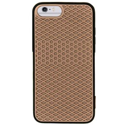 Husa waffle SILKASE pentru Apple iPhone 6/6s, cauciuc, culoare negru/maro
