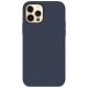 Husa SILKASE pentru Apple iPhone 12/12 Pro, liquid silicon, culoare albastru inchis (, H1352) by www.silkase.ro