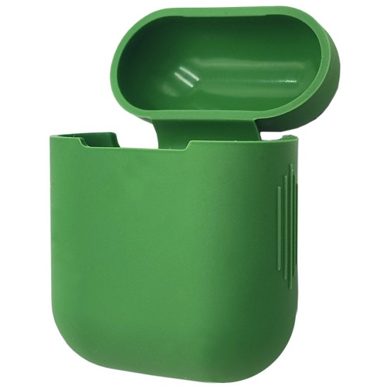 Husa SILKASE pentru Apple AirPods, Liquide Silicon, culoare verde army (, H1476) by www.silkase.ro