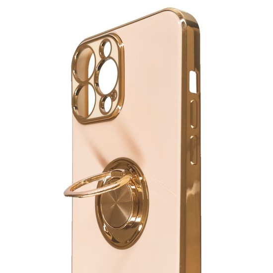 Husa SILKASE pentru Apple iPhone 13 Pro Max, protectie camera, silicon roz/auriu (iPhone 13 Pro Max, H1502) by www.silkase.ro