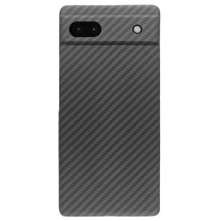 Husa fibra de carbon SILKASE pentru Google Pixel 6a, protectie camera, aramid kevlar, negru